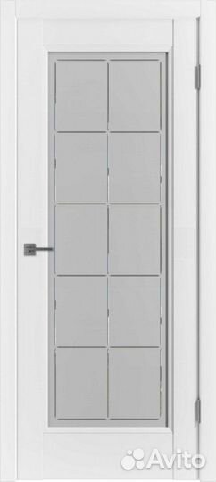 Межкомнатная дверь Emalex 1, остекленная, белый Ic