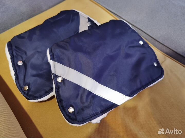 Муфта варежки на коляску овчина