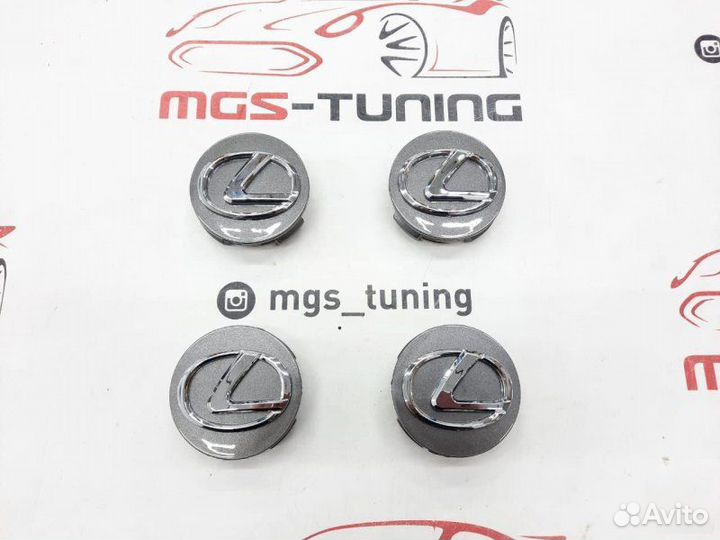 Колпачки в ступицу темно-серые Lexus 4 шт