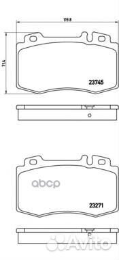 Колодки тормозные, передние P50053 Brembo