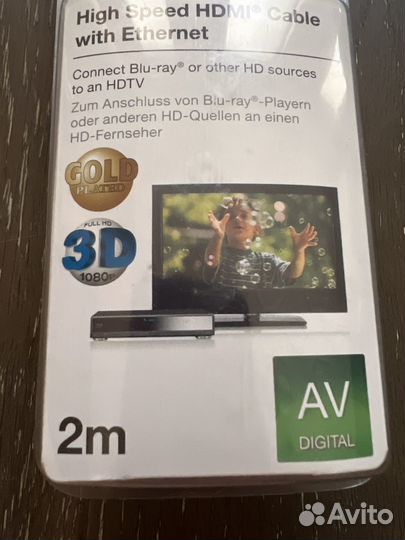 Кабель hdmi 2 метра bellin новый