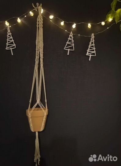 Подвес для цветов, кашпо, макраме