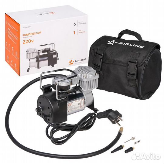 Компрессор 220в в сумке (35 л/мин., 6 атм, от сети