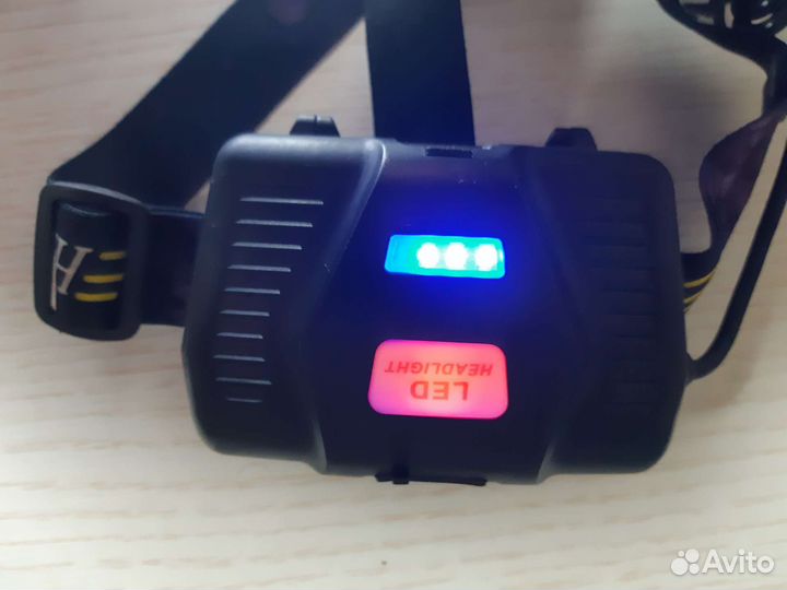 Мощный налобный фонарь на три аккумулятора Zoom