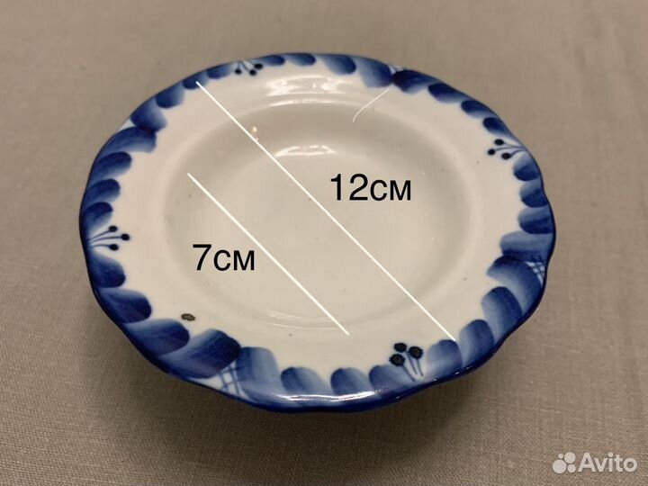 Новая икорница Гжель с крышкой