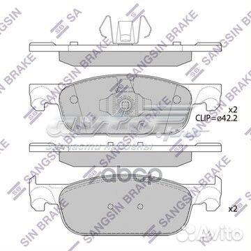 Колодки тормозные renault logan 12- перед. SP40