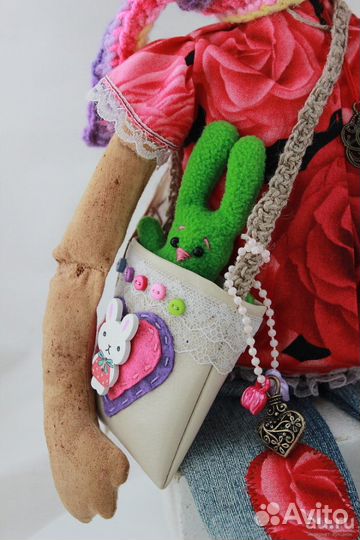 Кошка в джинсах, кукла ручной работы, г.Красноярск