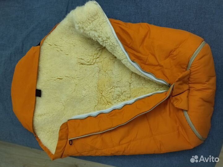 Зимний конверт в коляску на овчине до 3 лет