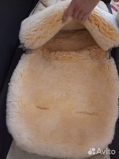 Зимний конверт в коляску на овчине