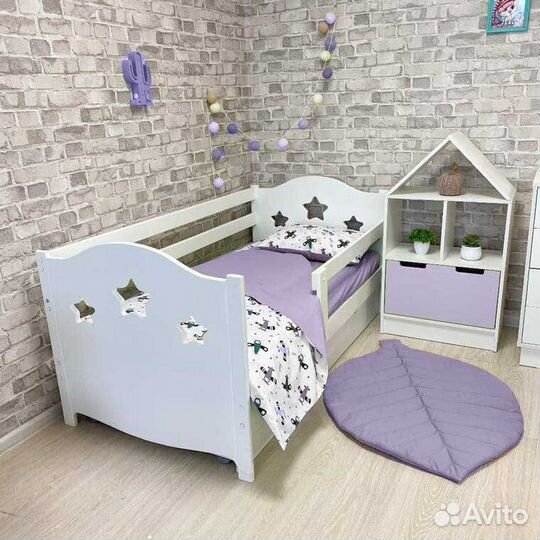 Кроватка из натурального дерева сингл от 2х лет вы