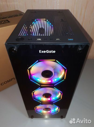 Новый Корпус EXG Gаming Case V3 RGB X4-FAN ATX