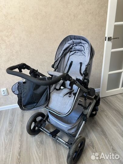 Детская коляска 2в1 Luxmom 555 трансформер серый