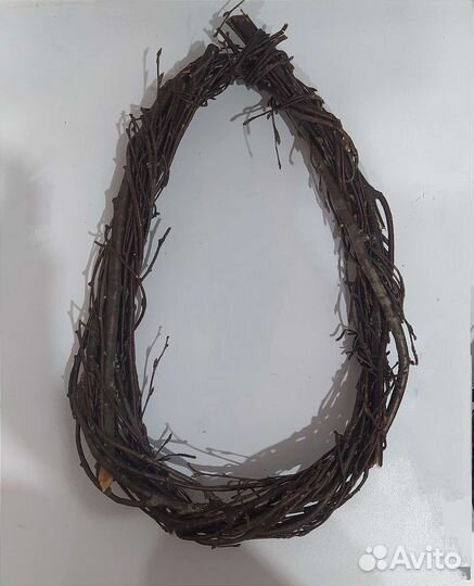 Яйцо пасхальное венок из веток берёзы каркасы