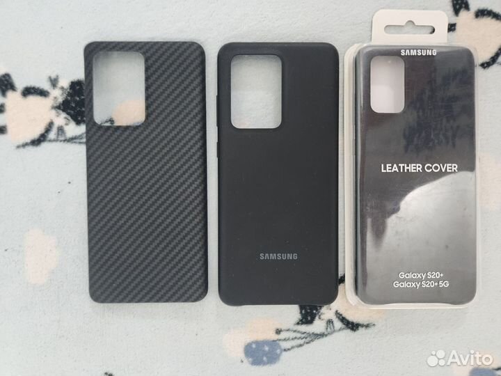 Кожаный оригинальный чехол Samsung s20 plus