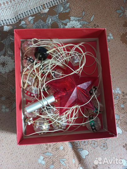 Гирлянда светящаяся, времен СССР со звездой