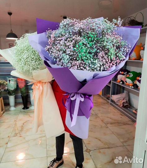 Букеты Гиганты из Гипсофилы