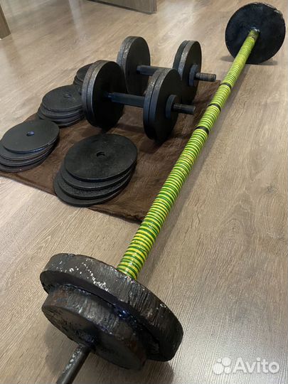Гантели разборные, самодельная штанга