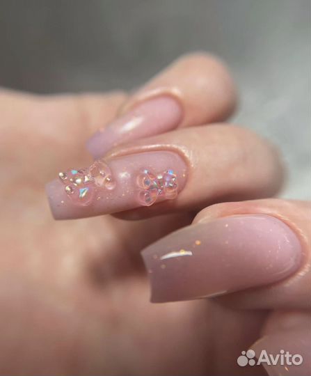 Наращивание маникюр гель лак