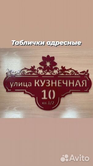 Адресные таблички из металла