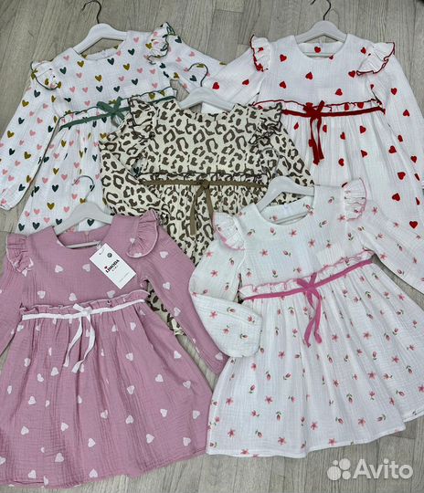 Детское платье для девочки из муслина