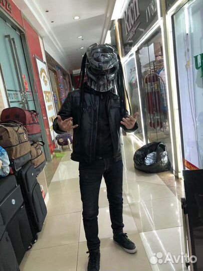 Мото шлем Хищник мотошлем Новый predator с лазером