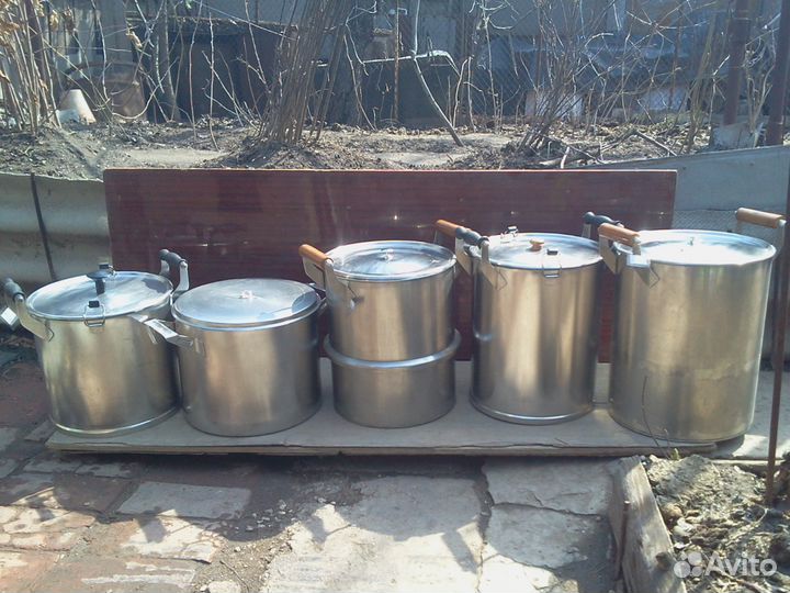 Кастрюли нержавеющие 20 - 50 и котёл сделаны СССР