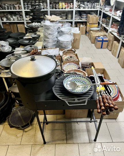 Казан чугунный, мангалы, печи