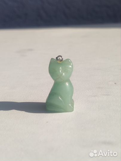 Кулон из нефрита Кошечка 90-е гг