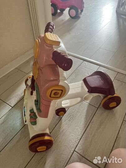 Ходунки каталка детские 2в1 плюс бизиборд