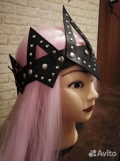 Корона из натуральной кожи