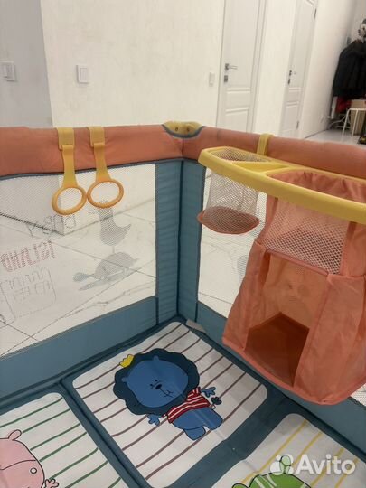 Манеж детский складной с матрасом