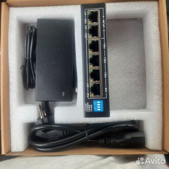 Продам 6 портовый PoE коммутатор PND-04P-2M