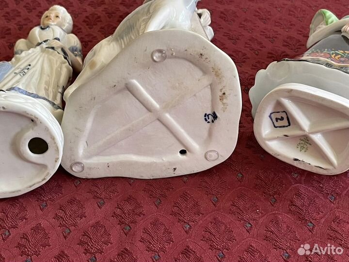 4х статуэтки Фигуры фарфор Каподимонте Венгрия Чех