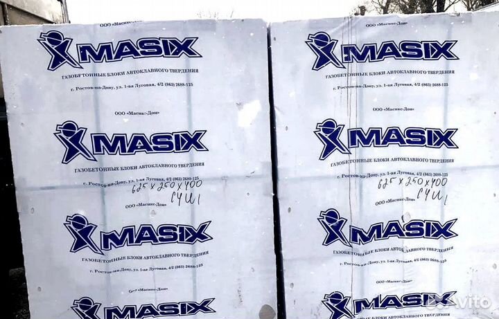 Газоблок Masix D400 250x250x600