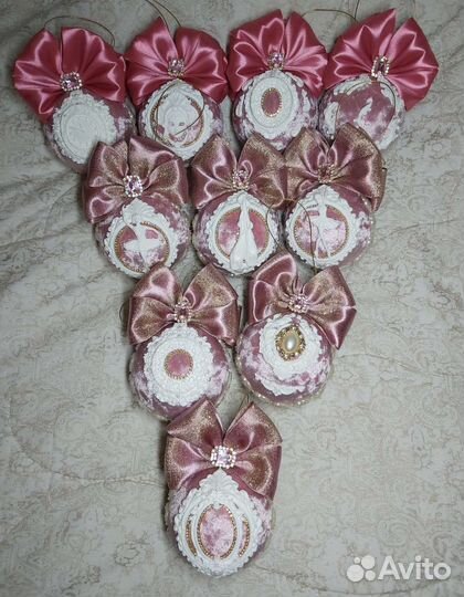 Ёлочные шары из бархата