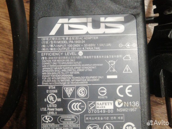 Блок питания asus оригинальный
