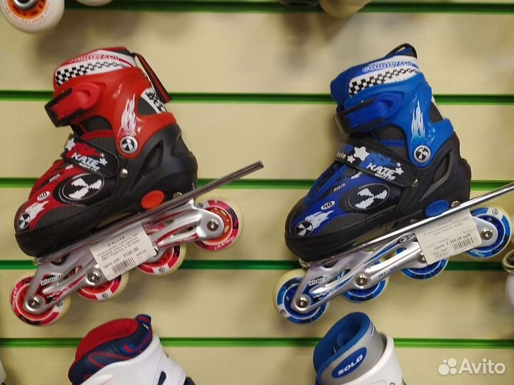 Коньки роликовые с металлической основой