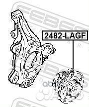 Ступица передняя 2482-lagf Febest