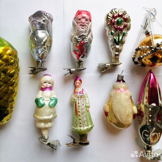 Ёлочные игрушки стеклянные СССР