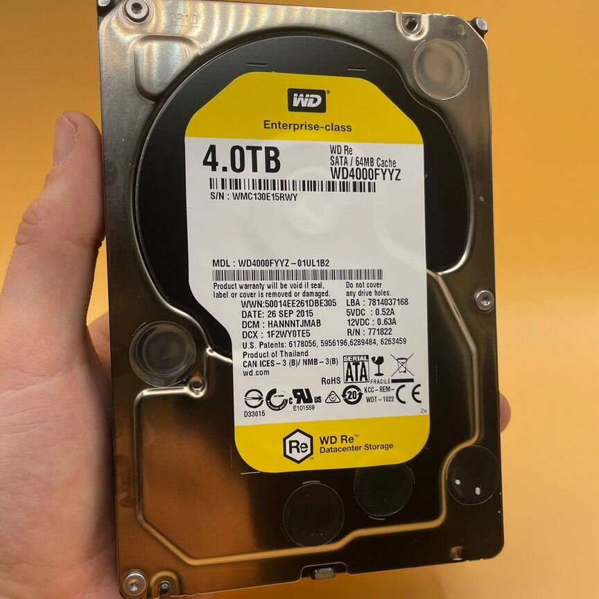 [WD4000FYYZ] Жесткий Диск 4тб Wd Re Wd4000fyyz