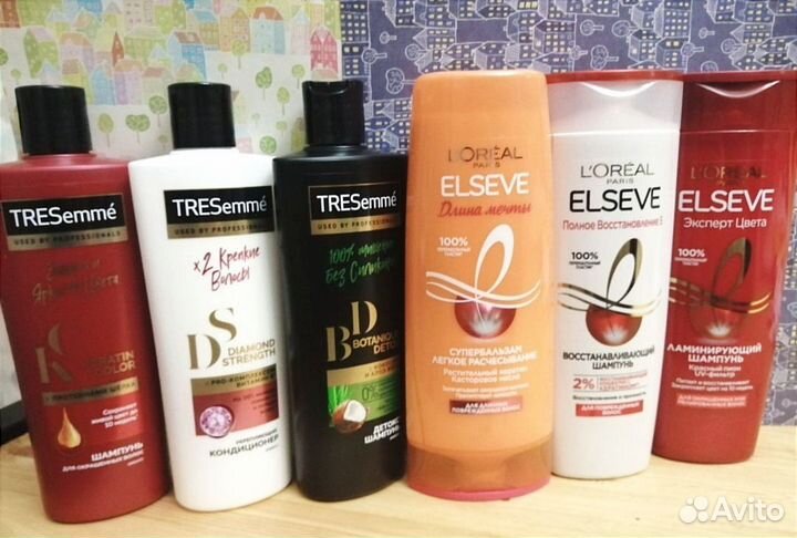 Шампунь Elseve 400 мл Tresemme Ollin 1 литр