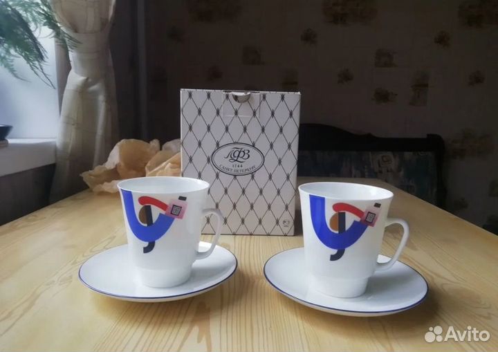 Кофейная пара лфз костяной фарфор