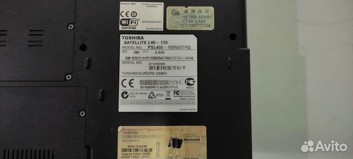 Ноутбук Toshiba