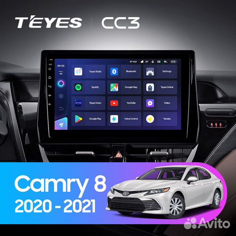 Магнитола Teyes CC3 3/32 для Toyota Camry v70 2021