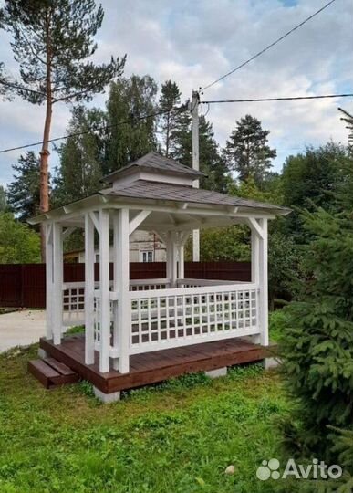 Беседки из дерева для дачи