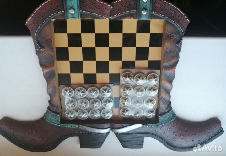 Подарочные магнитные шашки новые