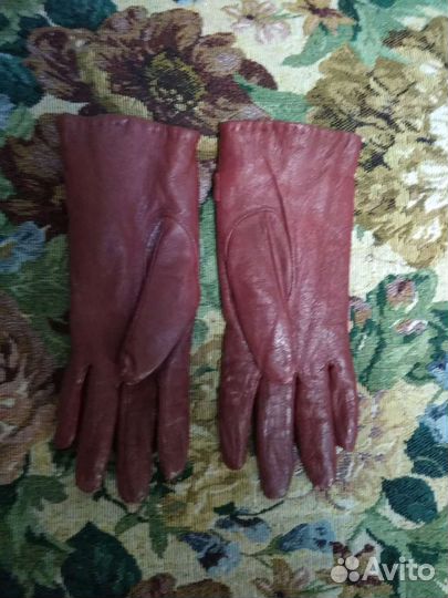 Натур.кожаные перчатки(6,5р-р)