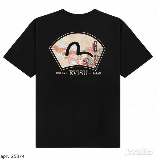 Футболка evisu Чёрная