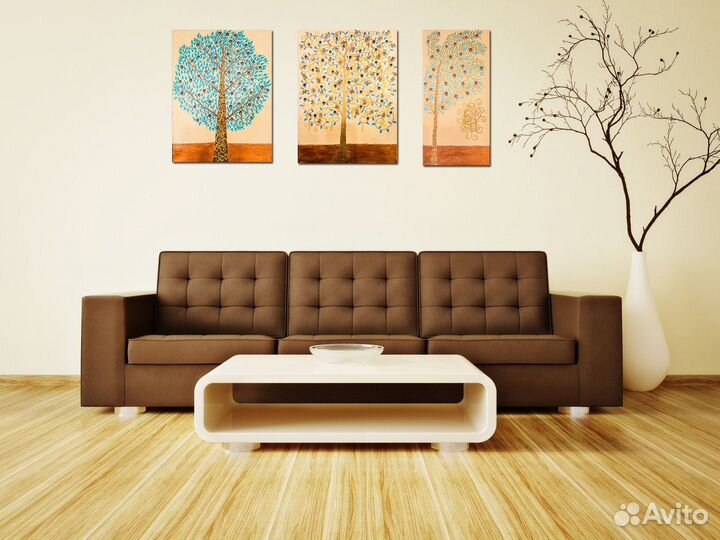 Картина большая интерьерная пейзаж деревья
