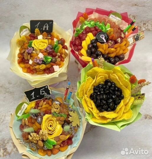 Съедобные букеты на 1 сентября